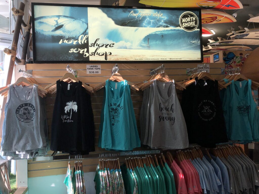 North Shore Surf Shop has an awesome graphic designer. I want to hire him or her. 