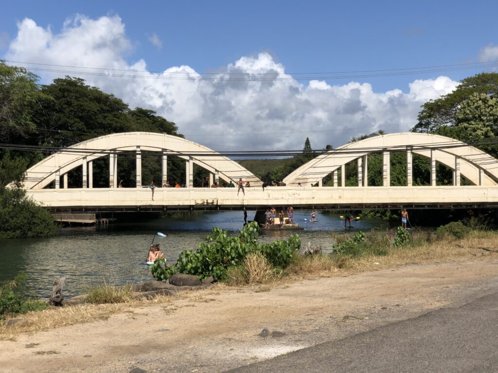 Rainbow Bridge located in Haleiwa is iconic to the North Shore of Oahu. 