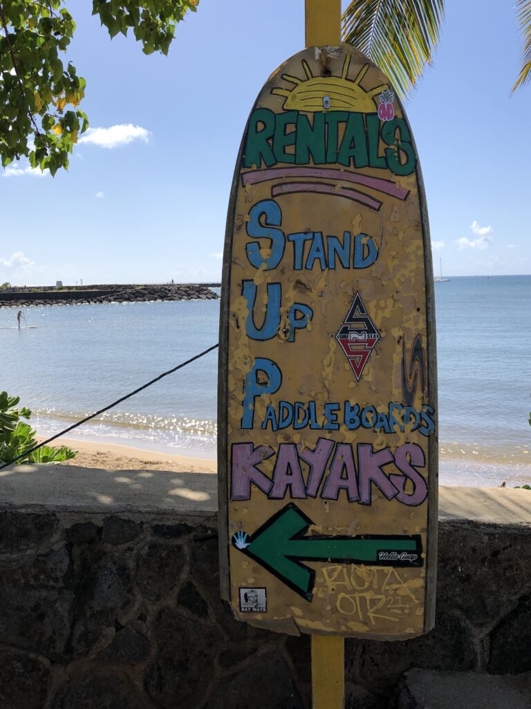 I always know what to do in Haleiwa and one of those being renting a standup paddle board. 