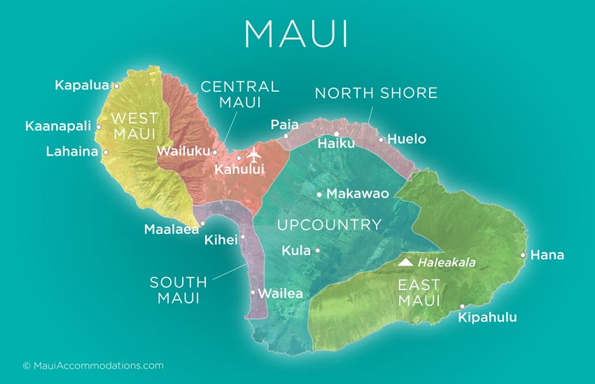 Regional map of the island of Maui is handy and helpful. 