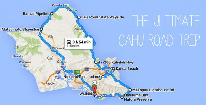 It takes less than 5 hours to see almost all of Oahu. If you like taking long road trips, Oahu might not be for you.