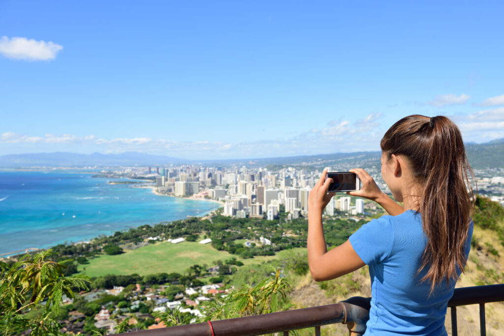 You will be rewarded with an amazing view of Waikiki on the top of the Diamond Head Hike summit. Go early to beat the rush. 