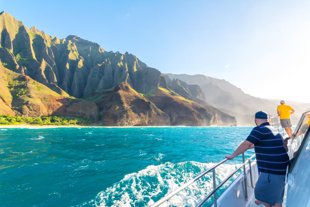 The Na Pali Coast on Kauai is one of the must-do's. The ocean is choppy during the Winter months so if you want to do this excursion, wait till the Summer.